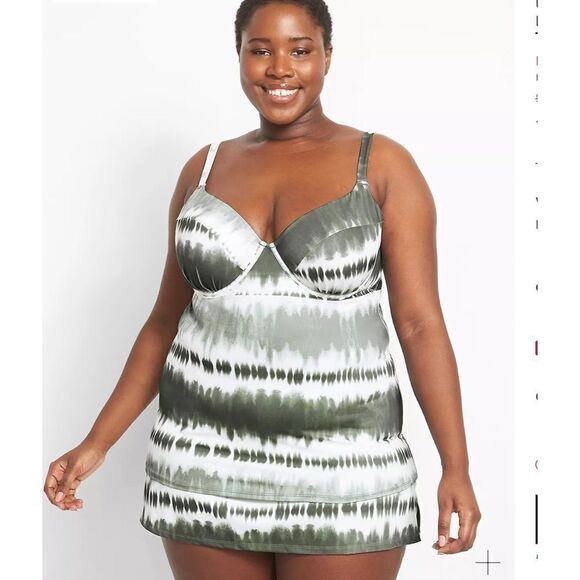 NEW WITH TAGS SWIM BY CACIQUE TAKINI TOP‎ IN GREEN - Picture 7 of 7